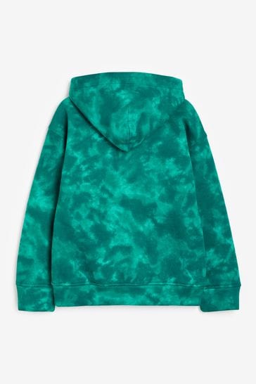 Blue and green deals tie dye hoodie