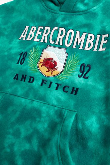 Abercrombie and fitch green hoodie hot sale