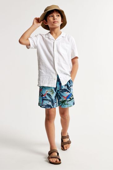 Buy Abercrombie Fitch Blue Tropical Parrot Print Swim Shorts from Next United Arab Emirates