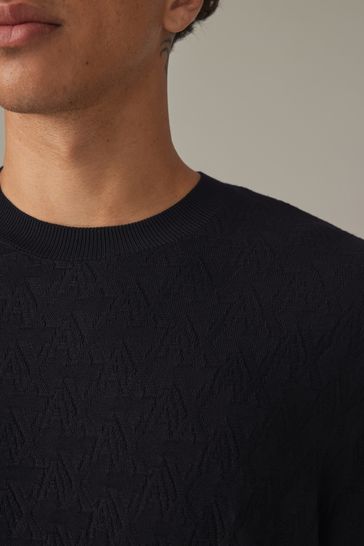 Armani exchange black jumper cheap