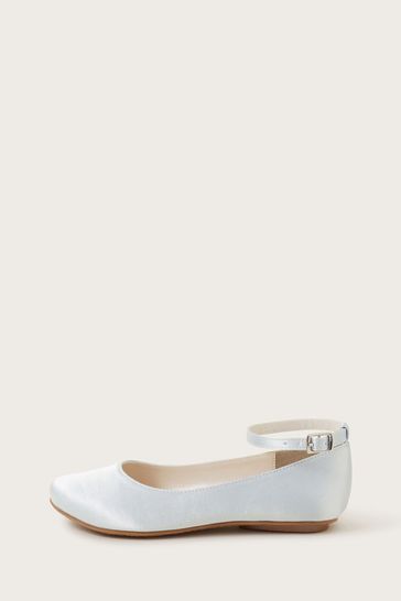 Blue hotsell satin flats