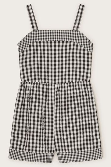 Monsoon Black Gingham Playsuit