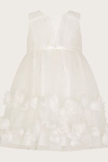 Monsoon White Mila Baby Bridesmaid Dress