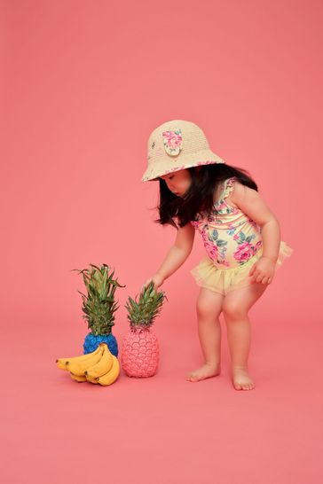 Monsoon Yellow Baby Skirted Swimsuit