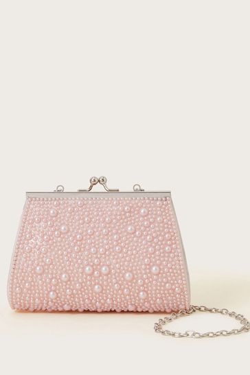 Monsoon Pink Pearl Frame Bridesmaid Mini Bag