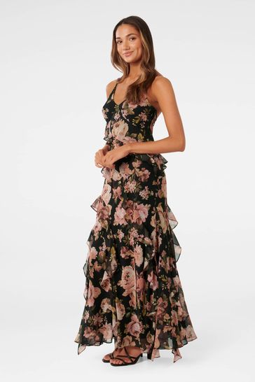 Forever new floral tiered maxi dress top