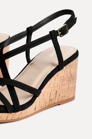 Next black wedge sandals outlet