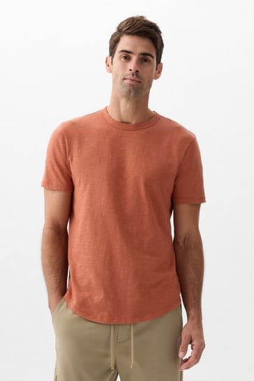 Gap Orange Cotton Crew Neck Short Sleeve T-Shirt