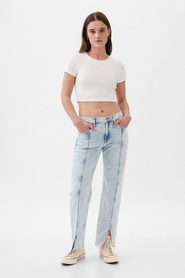 Gap Acid Wash Blue Mid Rise 90s Loose Jeans
