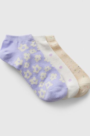 Gap Purple Ankle Socks 3-Pack