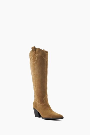 Dune long brown boots top