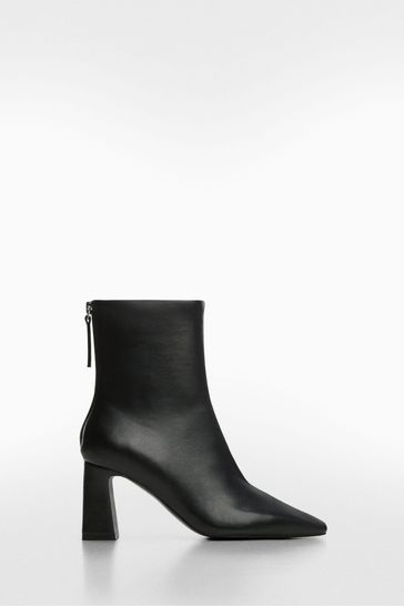 Mango sock boots top black