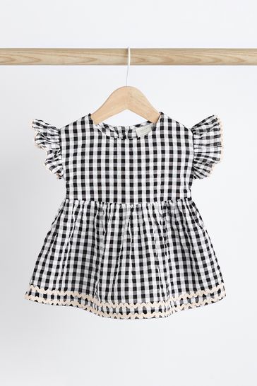 Black and white gingham baby dress best sale