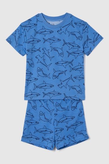 Gap Blue Shark Print Short Pyjama Set (4-13yrs)