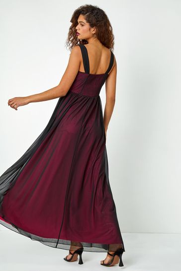 Mesh maxi new arrivals dress uk
