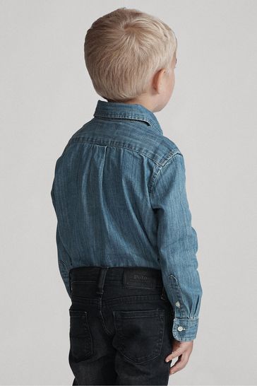 Buy Polo Ralph Lauren Boys Blue Denim Shirt from Next Netherlands