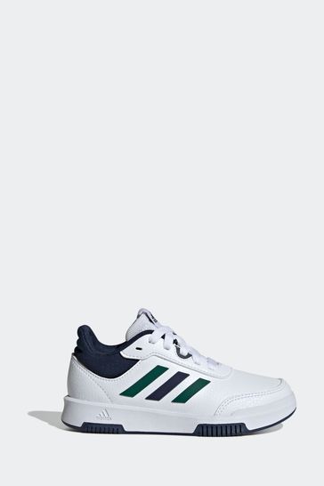 Buy adidas White Green Blue Tensaur Sport Lace Up Trainers from Next Bahrain