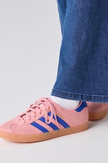 Adidas jeans blue and pink clearance
