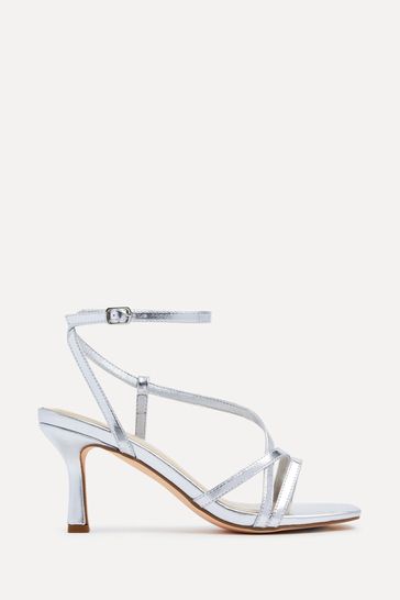 Medium heel silver sandals clearance