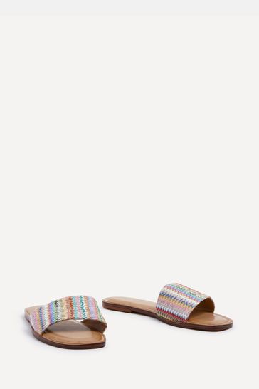 Linzi Multi Tranquil Weaved Multi Coloured Flat Sandals