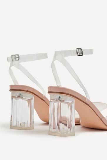 Block heel perspex sandals 2025