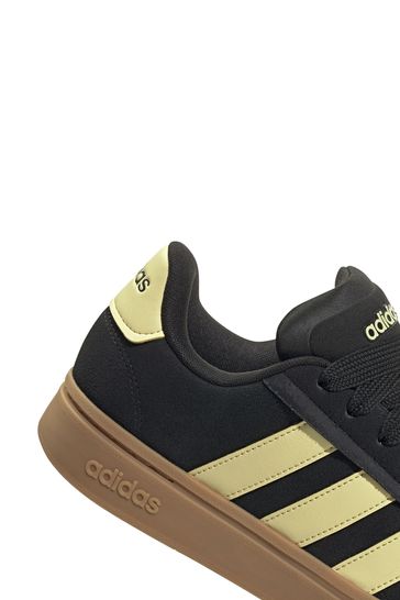 Adidas grand court black and gold discount