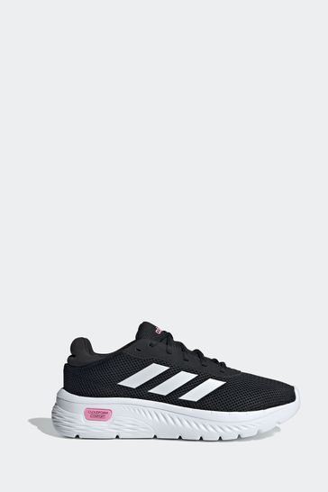 Mens adidas cloudfoam black trainers online