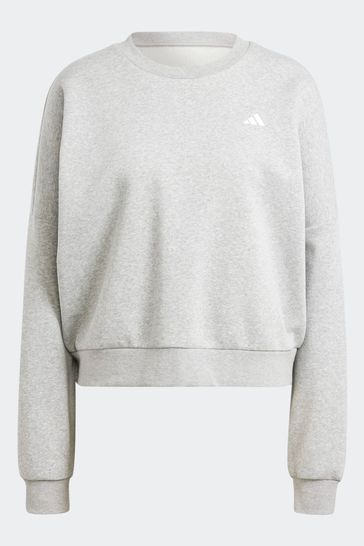 adidas Grey Small Logo Feel Cosy Sweatshirt