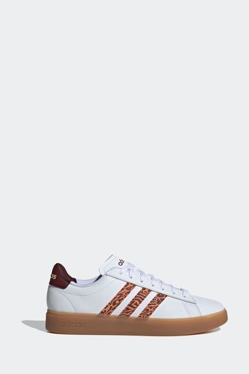 Adidas forest hills white burgundy online