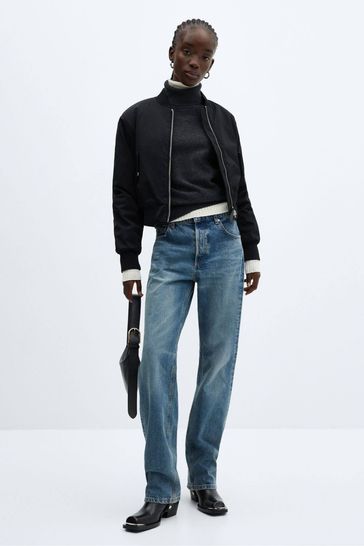 Buy Mango Oversized Bomber Jacket from the Laura Ashley online shop