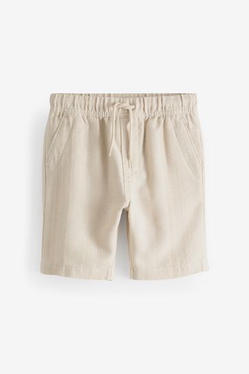 Cream Textured Shorts (3-16yrs)