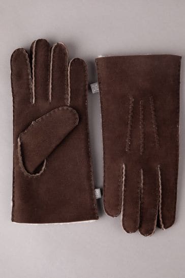 Lakeland Leather Sheepskin Brown Gloves