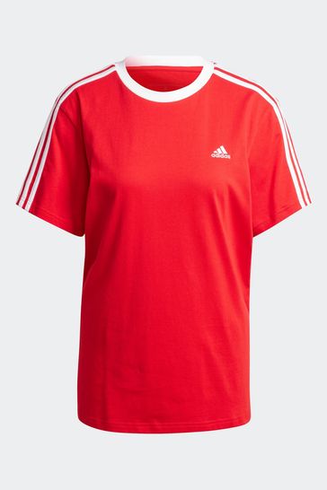 Buy adidas Boyfriend 100 Cotton 3 Stripe T Shirt from Next Latvia