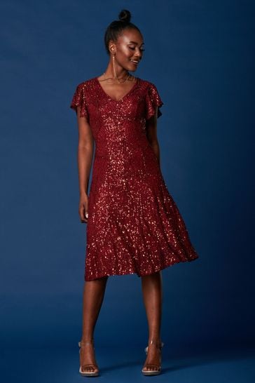Jolie moi best sale red lace dress