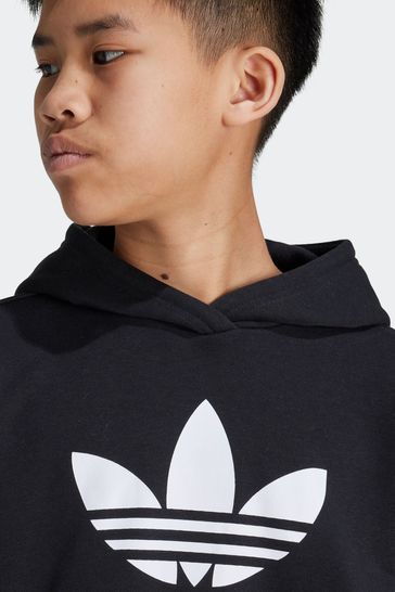 Adidas originals adicolor cropped hoodie in green discount