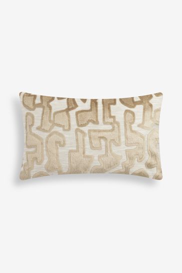 Buy Gold Valencia Cut Velvet 40 x 59cm Cushion from Next Bahrain