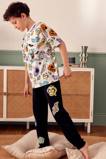Short sleeve halloween pajamas 2025