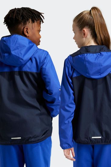Blue and black adidas windbreaker shop