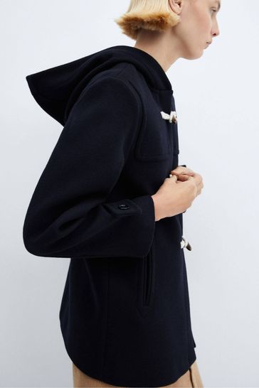 Mango navy coat hotsell