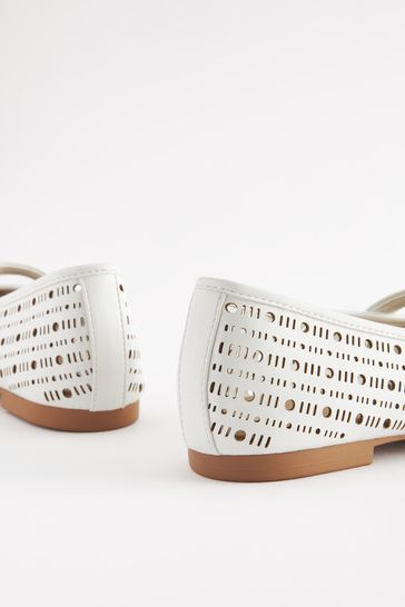 White laser cut shoes cheap
