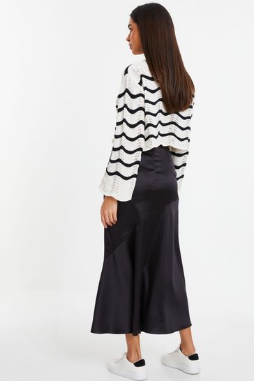 Buy Quiz Black Satin Midaxi Skirt from the Next UK online shop