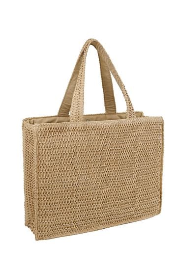 Buy South Beach Straw Woven Shoulder Tote Bag from the Laura Ashley online shop