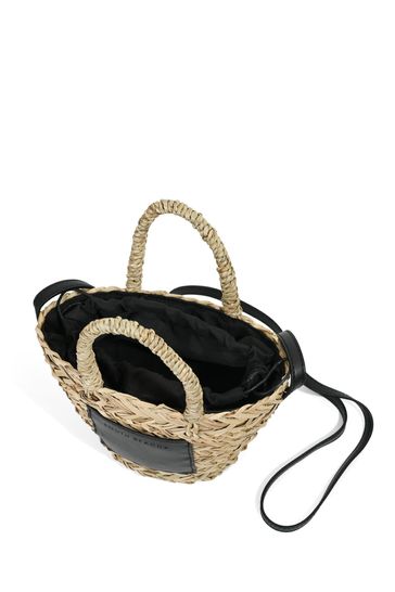 Buy South Beach Black Mini Straw Cross Body Bag from Next Bahrain
