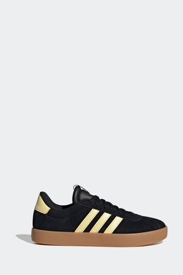 adidas Black Yellow VL Court 3.0 Trainers