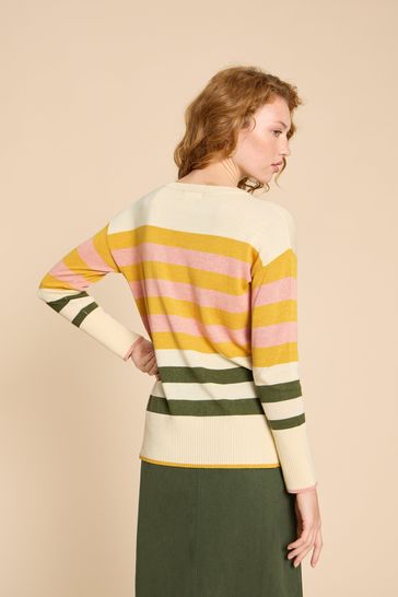 Mango stripe detail jumper clearance