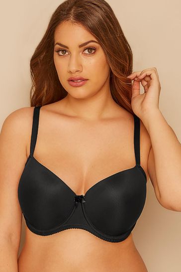 Yours Black Curve Moulded Padded T-Shirt Bra Dd+