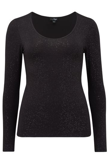 Buy Pour Moi Black Glitter Second Skin Thermal Long Sleeve Top from Next  Spain