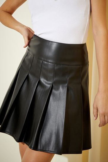Black pleated kilt skirt womens cheap