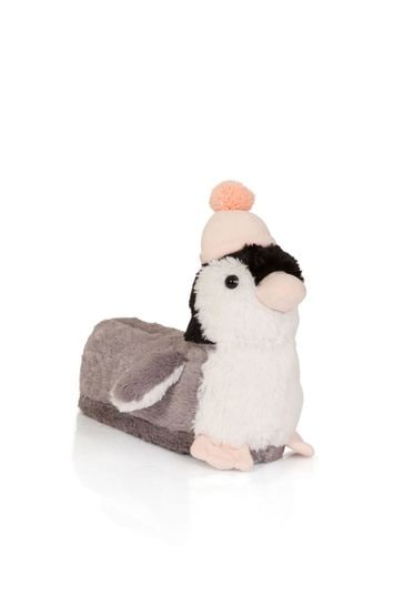 Loungeable Grey Penguin Novelty Slipper