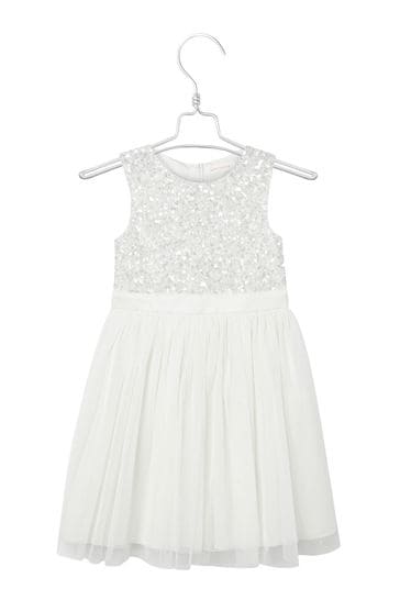 white mini sequin dress